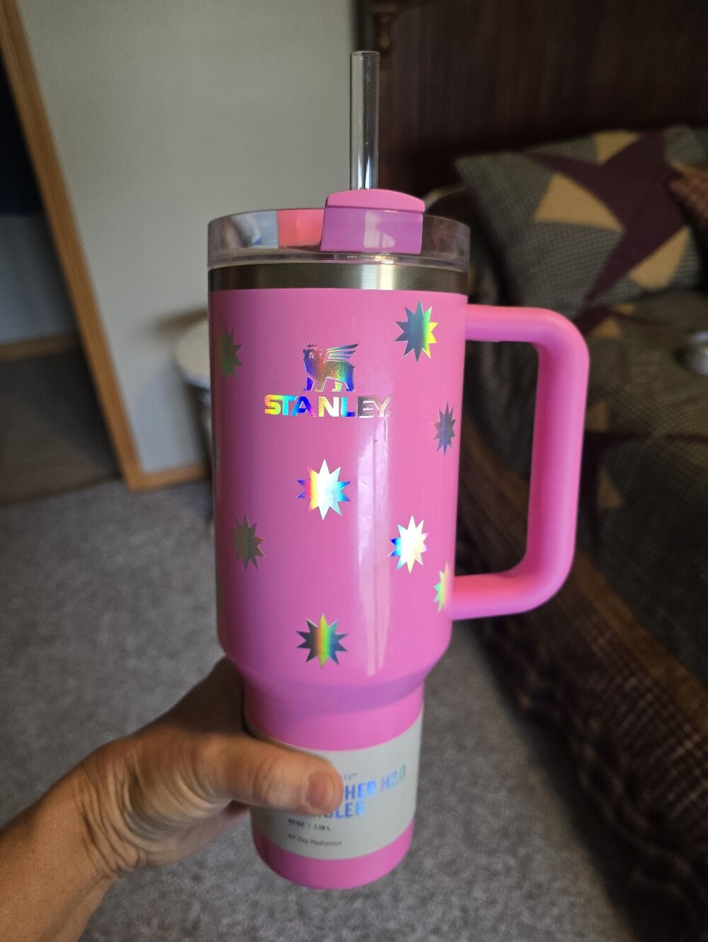 Stanley Popsicle Pink Starburst 40 Oz Quencher New